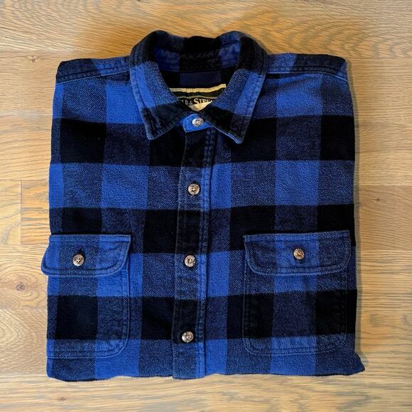 VTG Field & Stream Flannel Shirt Heavyweight Workwear Buffalo Check Mens Large - Picture 6 of 6